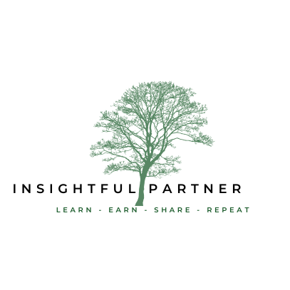 "Insightful Partner" and the slogan "Learn - Earn - Share - Repeat."